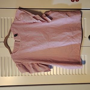 3 bundled items for $10 shein white and red flutter sleeve top